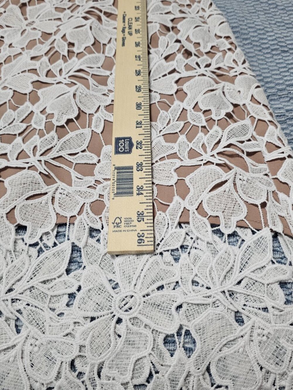 Donna Morgan White Floral Fairy Lace Midi Dress Black Ribbon Straps - Sz 10 NEW - Picture 7 of 7
